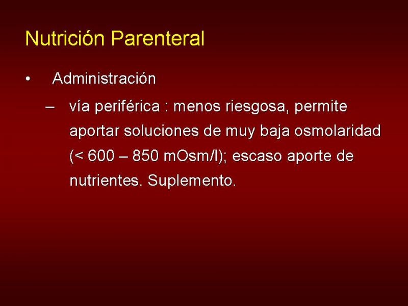 Diapositiva 6 de Nutrición Parenteral