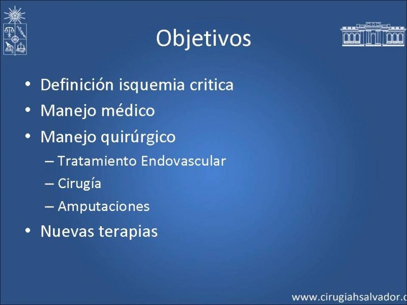 Diapositiva 1 de Tratamiento Actual de la Isquemia crítica EEII