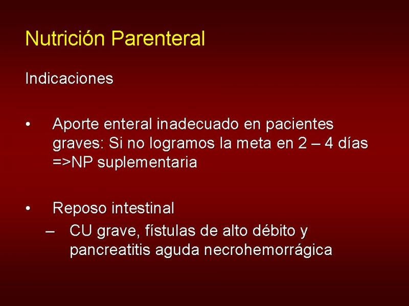 Diapositiva 4 de Nutrición Parenteral