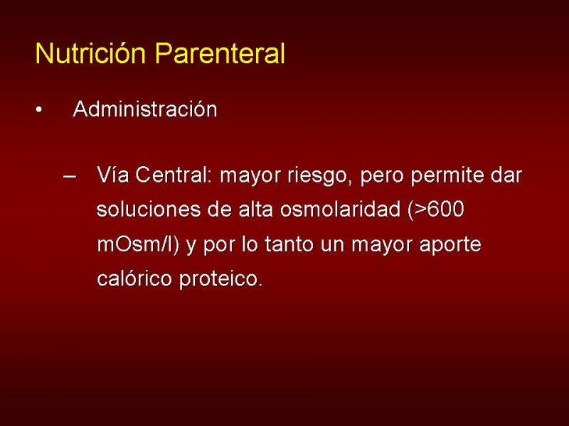 Diapositiva 7 de Nutrición Parenteral