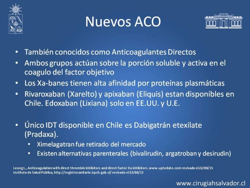 Diapositiva 5 de Nuevos anticoagulantes orales