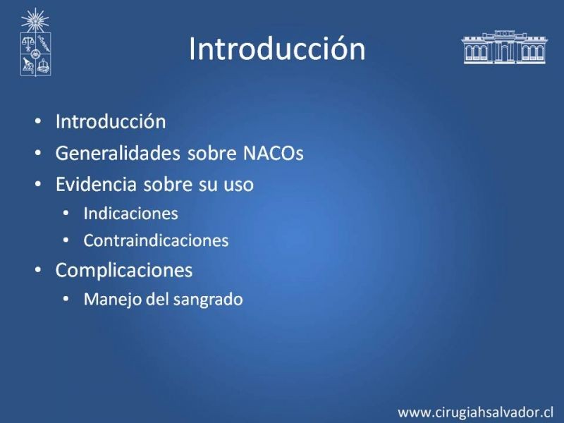 Diapositiva 1 de Nuevos anticoagulantes orales