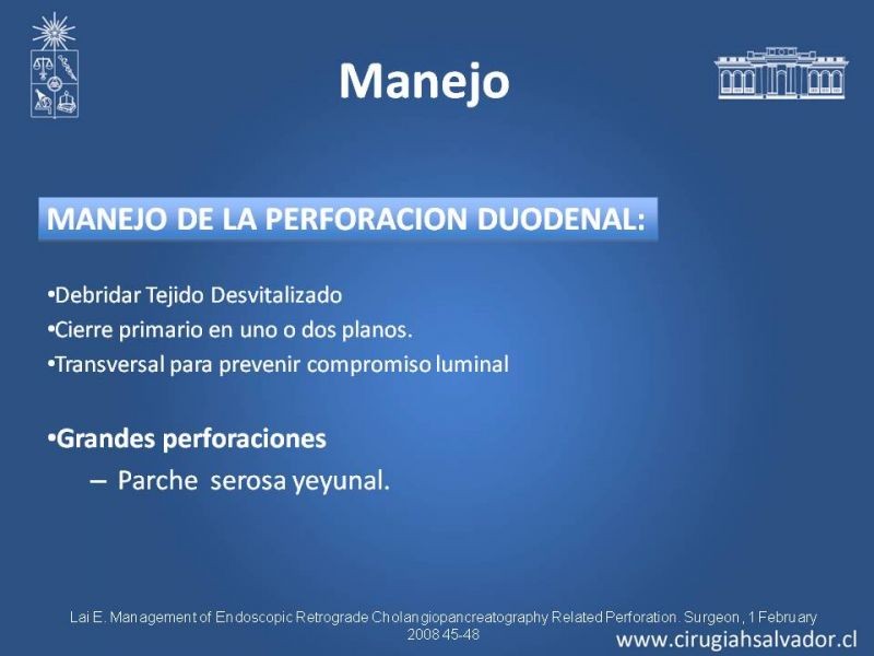 Diapositiva 22 de Perforación post ERCP