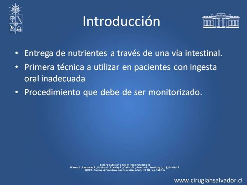 Diapositiva 1 de Nutrición enteral