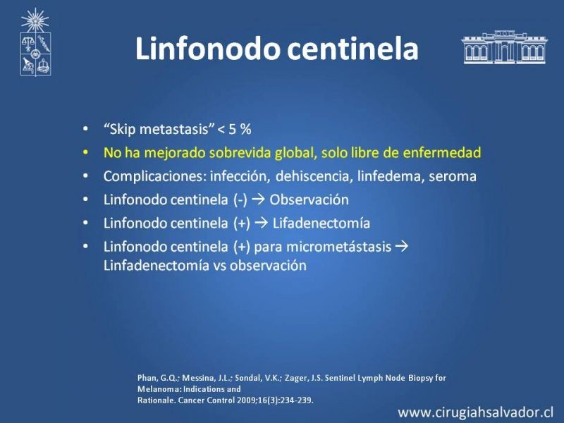 Diapositiva 19 de Manejo quirúrgico del Melanoma
