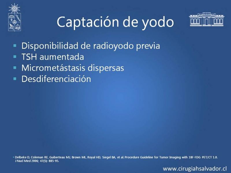 Diapositiva 7 de Utilidad de PET en cáncer de tiroides