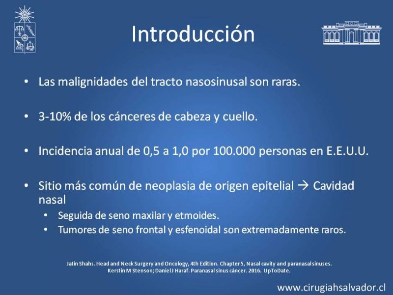 Diapositiva 1 de Tumores de Senos Maxilares