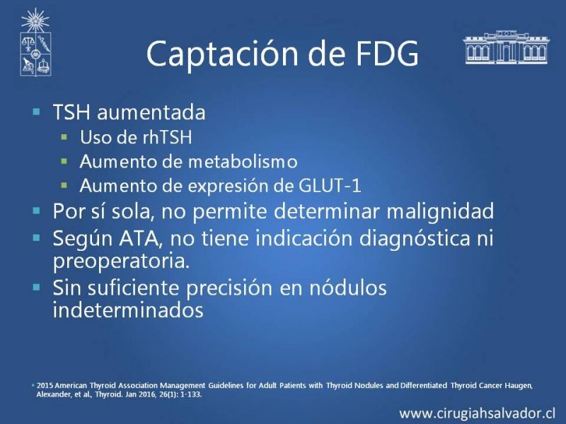 Diapositiva 8 de Utilidad de PET en cáncer de tiroides