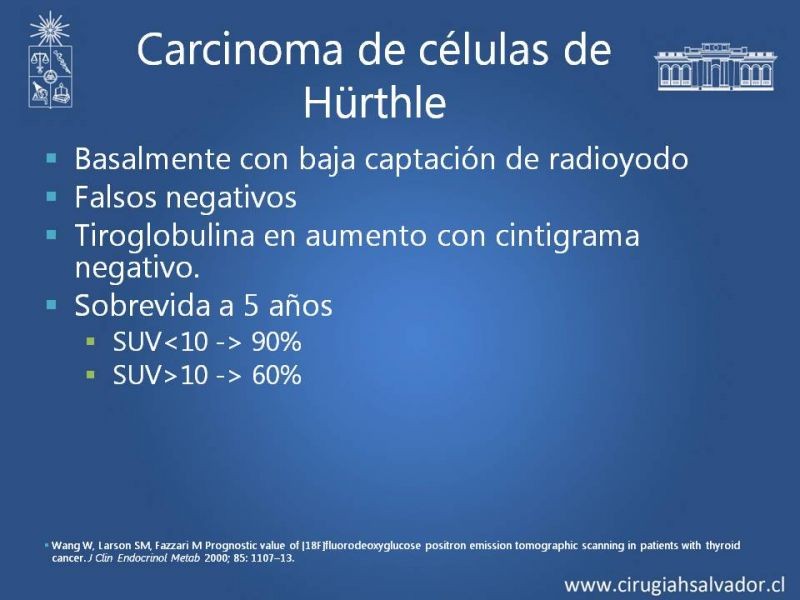 Diapositiva 14 de Utilidad de PET en cáncer de tiroides