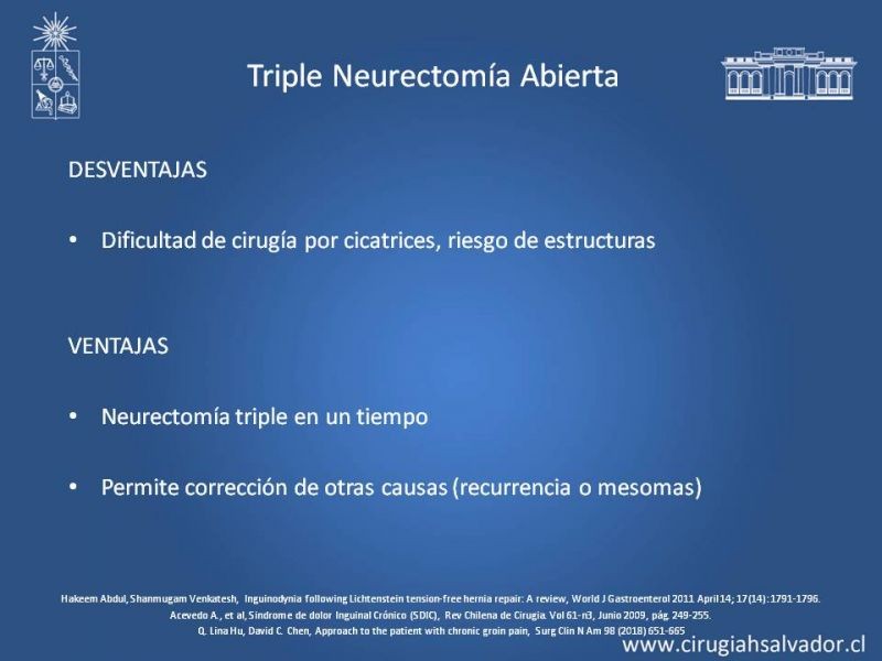 Diapositiva 26 de Manejo de Inguinodinia post Hernioplastía Inguinal