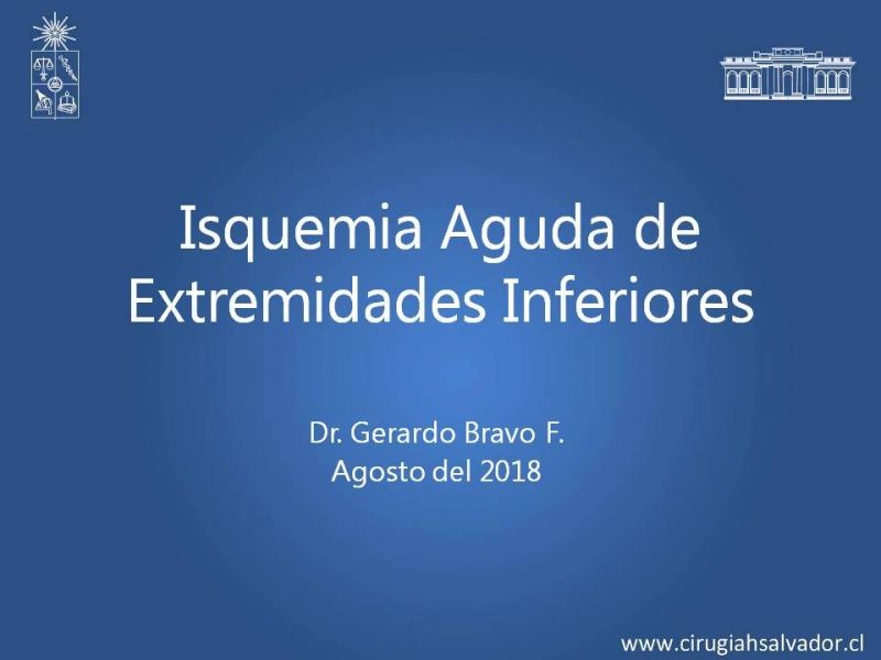 Diapositiva 19 de Isquemia Aguda de Extremidades Inferiores
