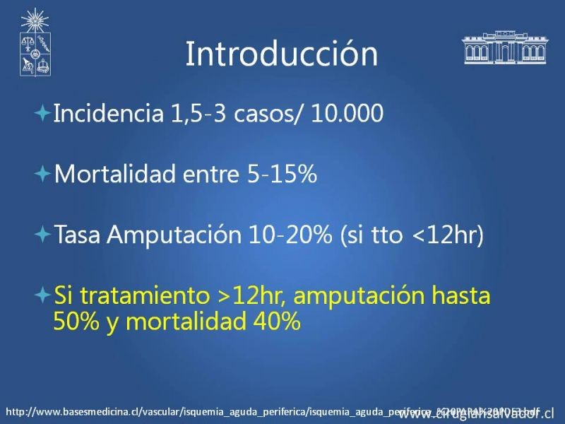 Diapositiva 3 de Isquemia Aguda de Extremidades Inferiores