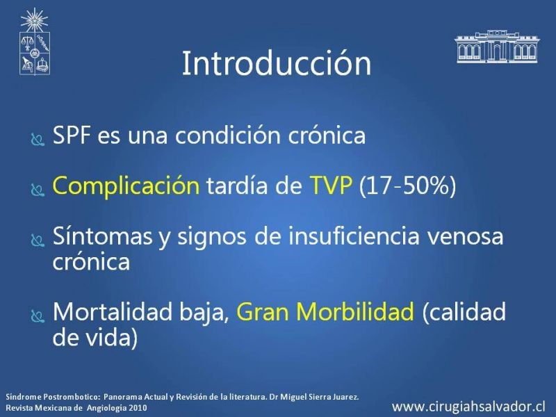 Diapositiva 2 de Síndrome Post Flebítico (SPF)