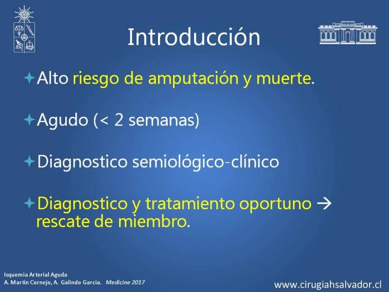 Diapositiva 2 de Isquemia Aguda de Extremidades Inferiores