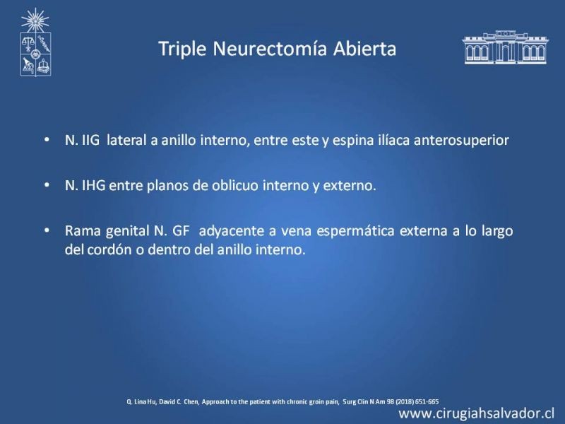 Diapositiva 24 de Manejo de Inguinodinia post Hernioplastía Inguinal