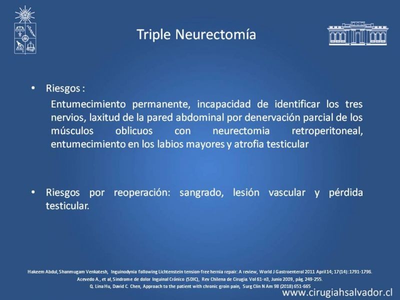 Diapositiva 22 de Manejo de Inguinodinia post Hernioplastía Inguinal