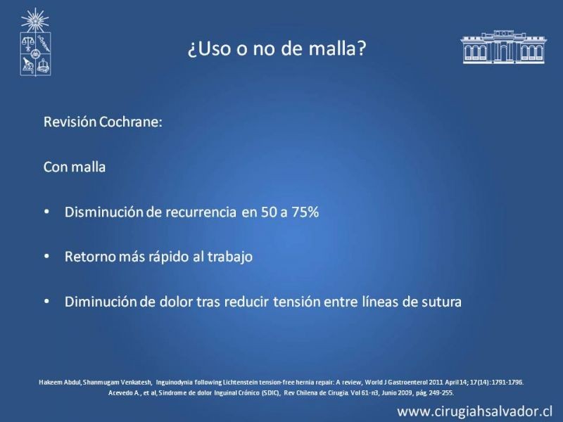 Diapositiva 7 de Manejo de Inguinodinia post Hernioplastía Inguinal