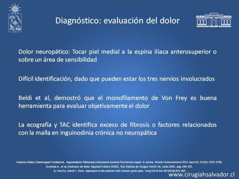 Diapositiva 6 de Manejo de Inguinodinia post Hernioplastía Inguinal