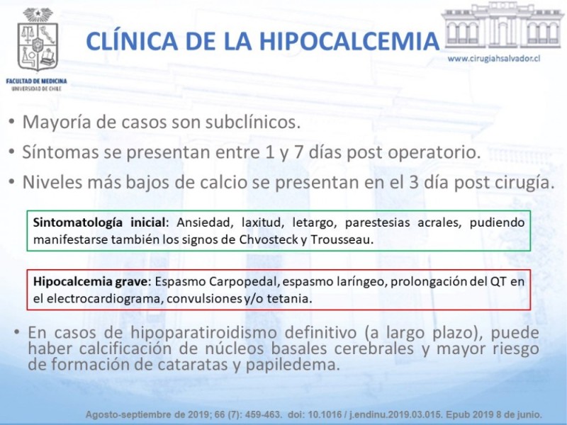 Diapositiva 16 de Hipocalcemia post Tiroidectomía
