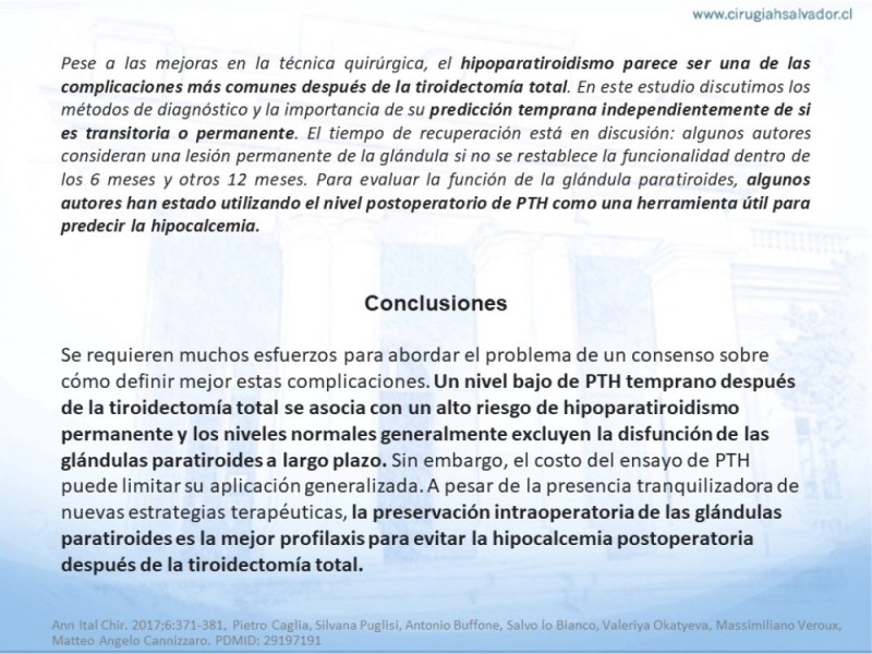 Diapositiva 22 de Hipocalcemia post Tiroidectomía