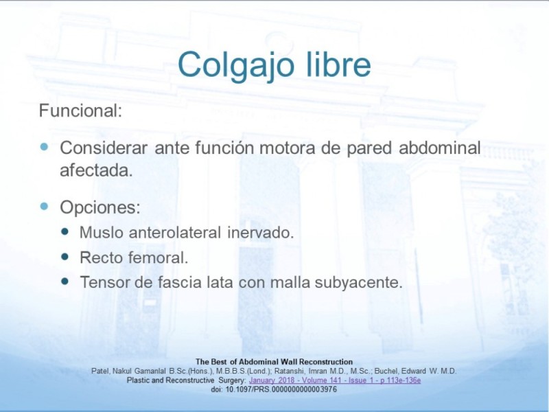Diapositiva 36 de Reconstrucción de Pared Abominal