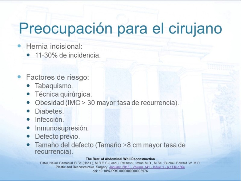 Diapositiva 2 de Reconstrucción de Pared Abominal
