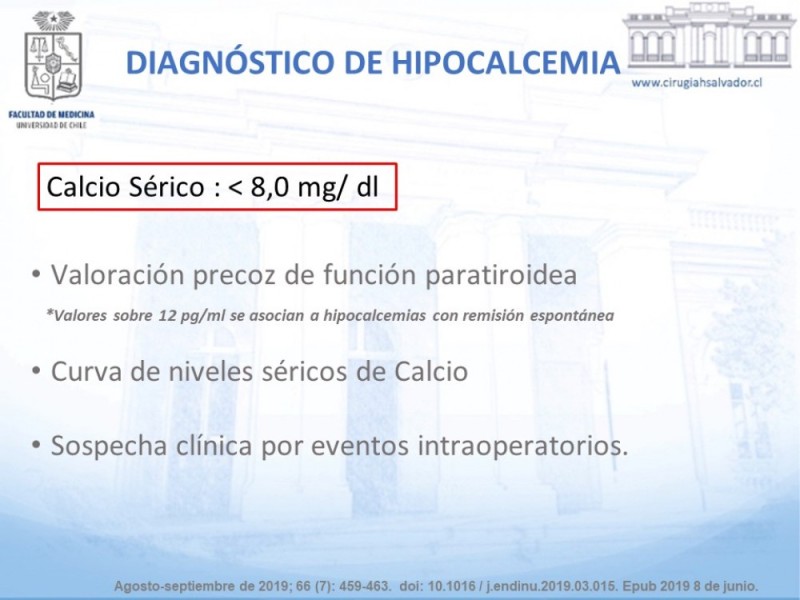 Diapositiva 17 de Hipocalcemia post Tiroidectomía