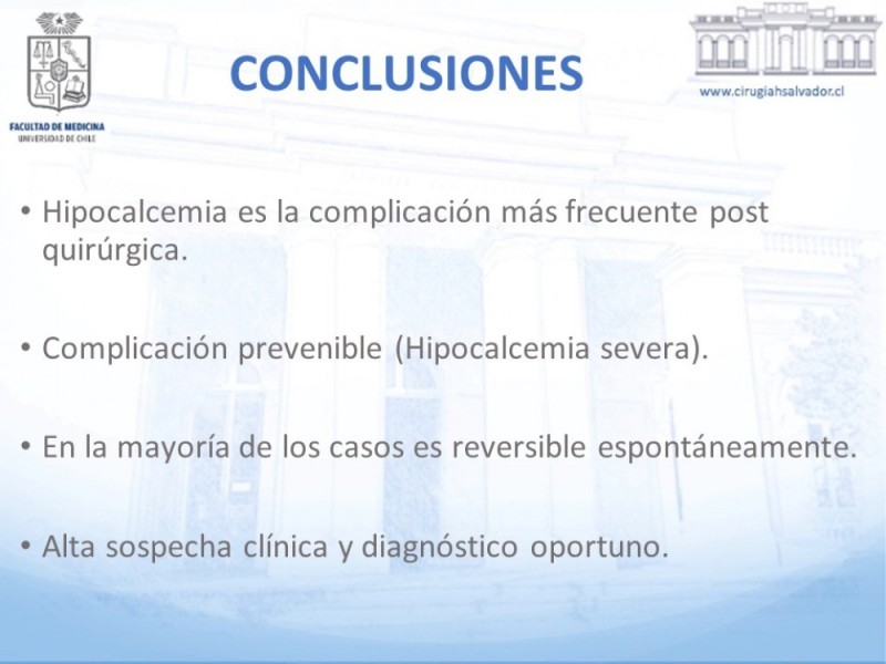 Diapositiva 24 de Hipocalcemia post Tiroidectomía