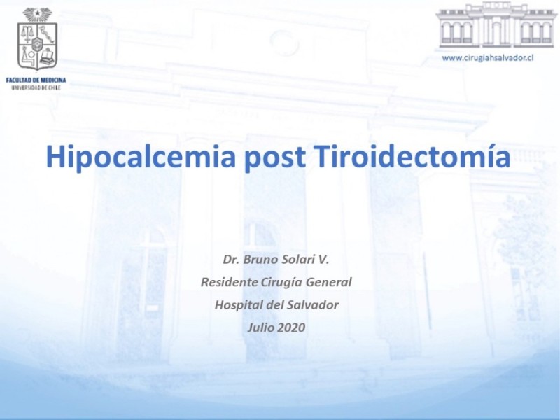 Diapositiva 25 de Hipocalcemia post Tiroidectomía