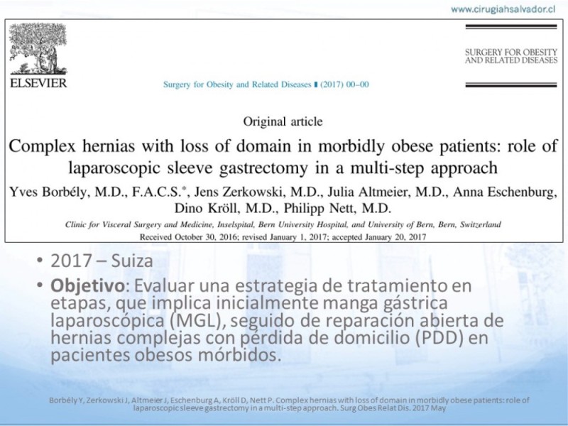 Diapositiva 23 de Cirugía bariátrica como puente en pacientes obesos con hernias complejas
