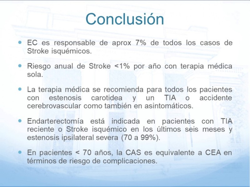 Diapositiva 41 de Estenosis Carotídea