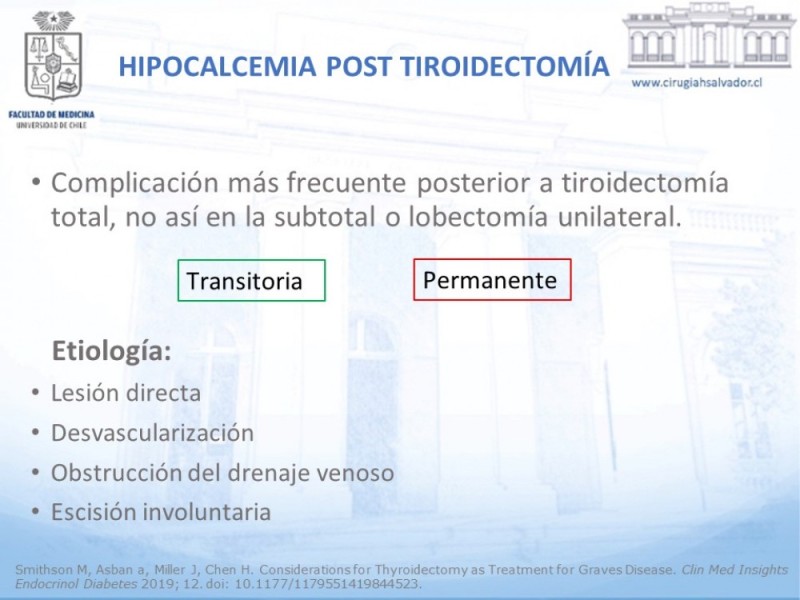 Diapositiva 9 de Hipocalcemia post Tiroidectomía