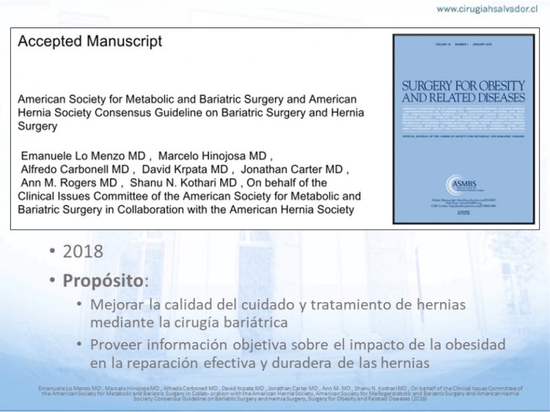 Diapositiva 9 de Cirugía bariátrica como puente en pacientes obesos con hernias complejas