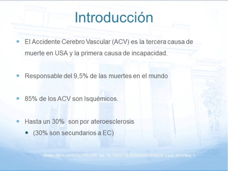 Diapositiva 1 de Estenosis Carotídea