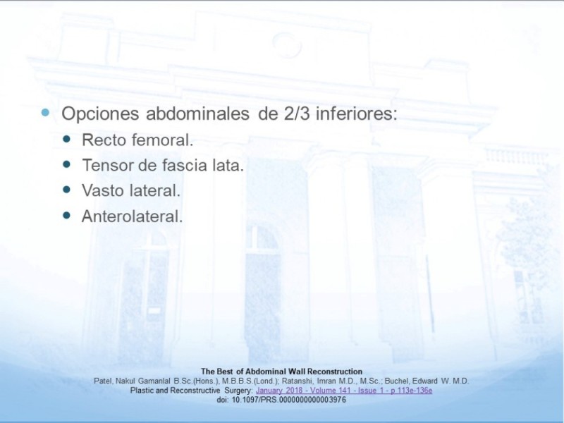 Diapositiva 23 de Reconstrucción de Pared Abominal