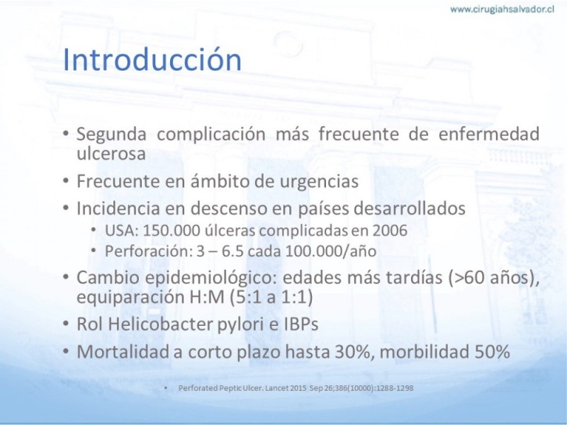 Diapositiva 1 de Úlcera Péptica Perforada