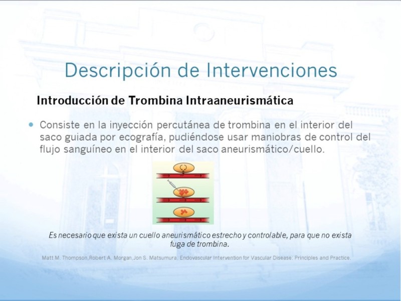 Diapositiva 16 de Manejo quirúrgico del pseudoaneurisma de extremidades