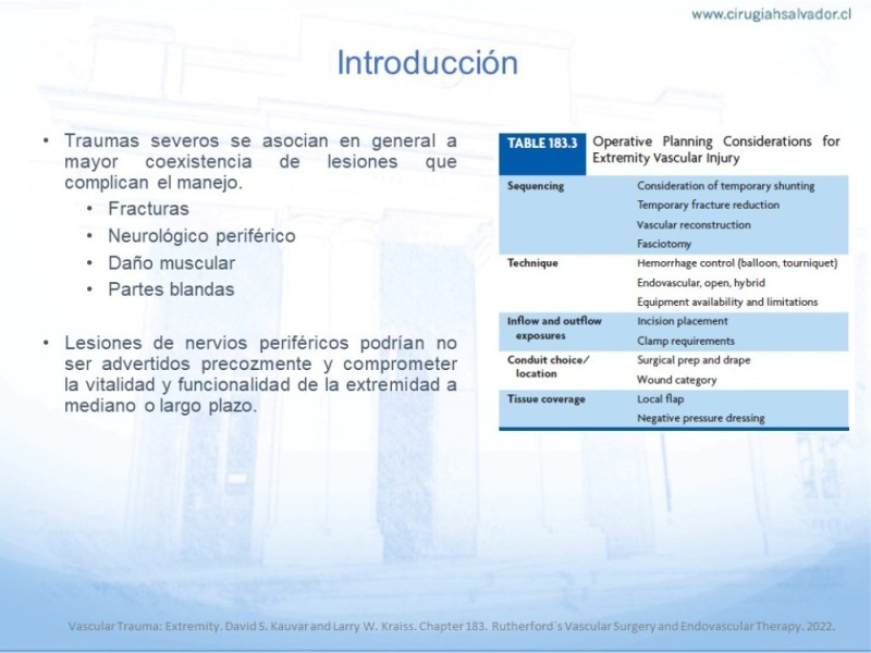 Diapositiva 4 de Trauma Vascular en Extremidad Severamente Lesionada Técnicas de reparación