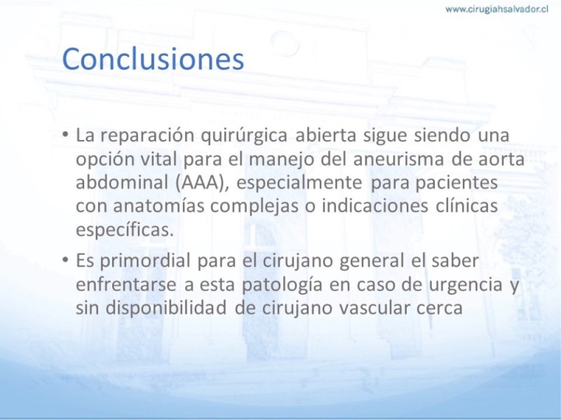 Diapositiva 35 de Aneurisma Aorta Abdominal: Abordaje infrarrenal - clamp supracelíaco