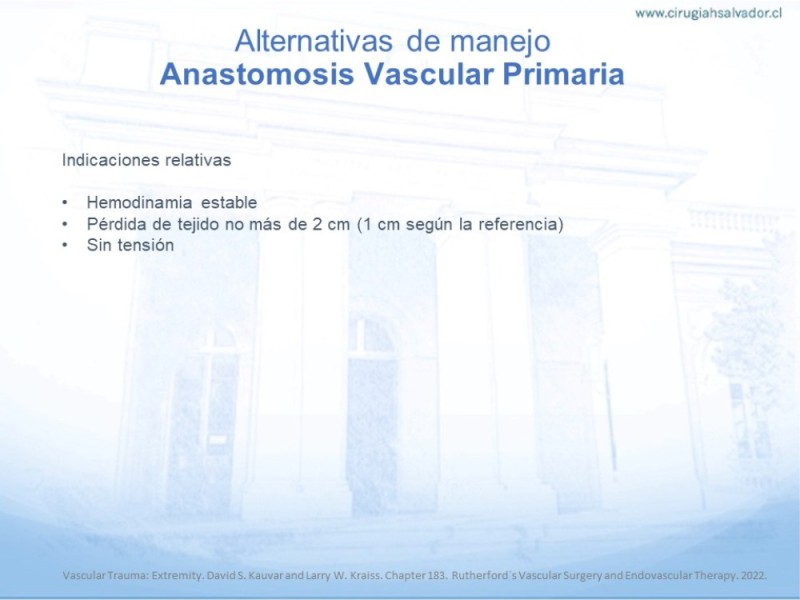 Diapositiva 11 de Trauma Vascular en Extremidad Severamente Lesionada Técnicas de reparación