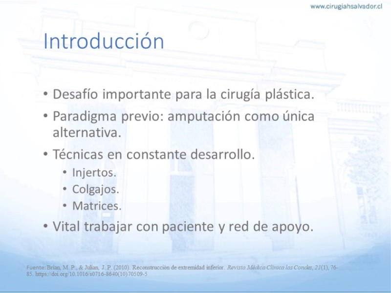 Diapositiva 3 de Reconstrucción miembro inferior